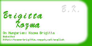brigitta kozma business card